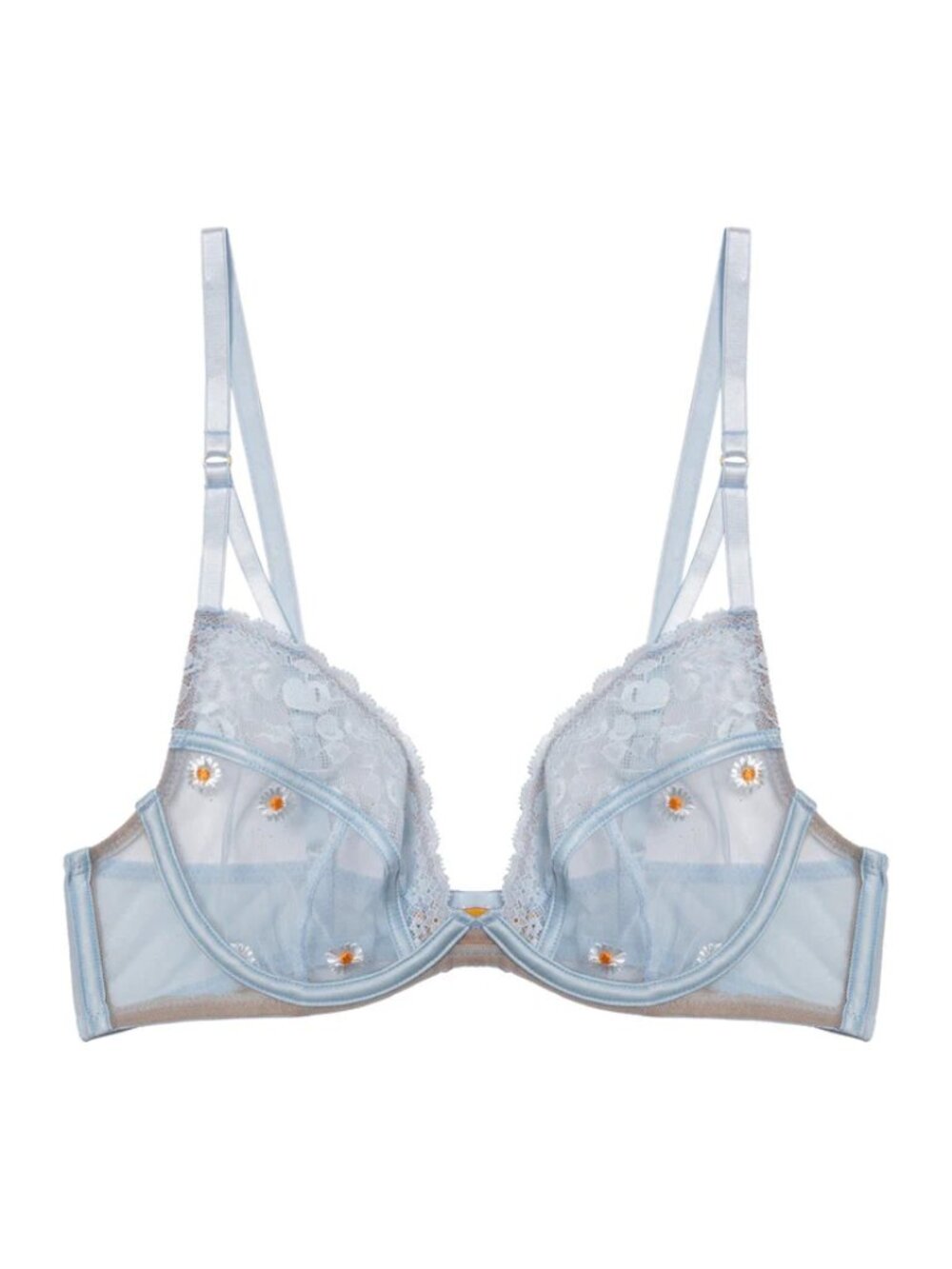 Playful Promises Daisy Embroidery Bra - 36DD - NWT